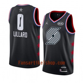 Portland Trail Blazers Trikot Damian Lillard 0 2019 All-Star Jordan Brand Schwarz Swingman - Herren